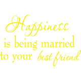 Happiness is Being Married To Your Best Friend Wall Decal VWAQ