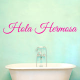 VWAQ Hello Beautiful in Spanish Hola Hermosa Wall Quotes Decal - VWAQ Vinyl Wall Art Quotes and Prints