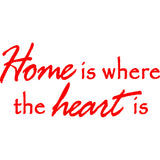 Home is Where the Heart is Vinyl Wall Decal VWAQ