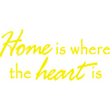 Home is Where the Heart is Vinyl Wall Decal VWAQ