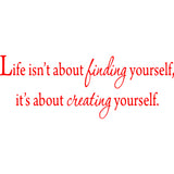 Life Isn't About Finding Yourself, It's About Creating Yourself Wall Decal VWAQ