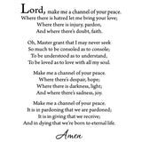 VWAQ Make Me a Channel of Your Piece St. Francis Wall Decal no background