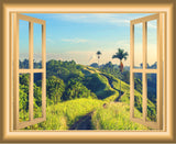 VWAQ Field Wall Sticker 3D Nature Window Wall Decal Peel and Stick Mural - NW37 - VWAQ Vinyl Wall Art Quotes and Prints