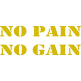 No Pain No Gain Vinyl Wall Decal VWAQ