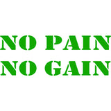 No Pain No Gain Vinyl Wall Decal VWAQ