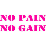 No Pain No Gain Vinyl Wall Decal VWAQ