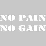 No Pain No Gain Vinyl Wall Decal VWAQ