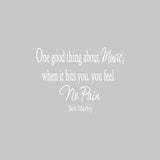 One Good Thing About Music Bob Marley Vinyl Wall Decal VWAQ