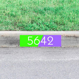 Custom Curb Sign House Number Decal Personalized Curb Home Address Sticker VWAQ - PCCD4