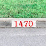 Curb Decal Numbers Custom Address Sticker Personalized Paint Splatter Outdoor Decor VWAQ - PCCD9