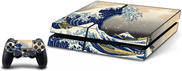 VWAQ The Great Wave Off Kanagawa Playstation PS4 Skin Console+Controller Vinyl Decal - PGC8 - VWAQ Vinyl Wall Art Quotes and Prints