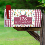 Custom Address Mailbox Magnet - Personalized Mailbox Covers Magnetic Floral Plaid VWAQ - PMBM11