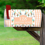 Custom Address Mailbox Magnet - Personalized Mailbox Covers Magnetic Floral Plaid VWAQ - PMBM11