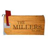 Personalized Wood Mailbox Covers Magnetic - Custom Family Name Mailbox Decor VWAQ - PMBM1