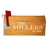 Personalized Wood Mailbox Covers Magnetic - Custom Family Name Mailbox Decor VWAQ - PMBM1