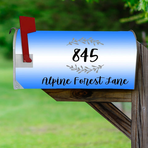 Personalized Mailbox Cover Special Size - PMBM5 (Blue)