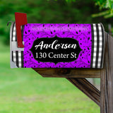 Custom Magnetic Mailbox Cover - Personalized Name and Address Plaid VWAQ - PMBM7