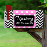 Custom Mailbox Cover - Personalized Magnetic Mailbox Wrap Name and Address VWAQ - PMBM8