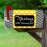 Custom Mailbox Cover - Personalized Magnetic Mailbox Wrap Name and Address VWAQ - PMBM8