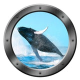 VWAQ Breaching Whale View Sea Porthole Peel and Stick Vinyl Wall Decal - PO6 - VWAQ Vinyl Wall Art Quotes and Prints