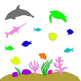 VWAQ Under the Sea Peel & Stick Ocean Life Colorful Wall Decals - POF1 - VWAQ Vinyl Wall Art Quotes and Prints