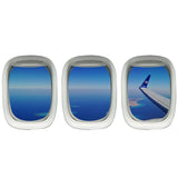 VWAQ Pack of 3 Airplane Window Ocean Wing View Peel n Stick Vinyl Wall Decals - PPW29 - VWAQ Vinyl Wall Art Quotes and Prints