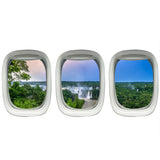 VWAQ Pack of 3 Airplane Window Waterfall View Peel and Stick Vinyl Wall Decals - PPW30 - VWAQ Vinyl Wall Art Quotes and Prints