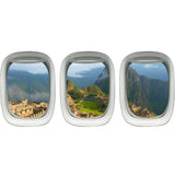 VWAQ Pack of 3 Peru Machu Picchu Mountains Airplane Windows Decals Aviation Decor - PPW5 - VWAQ Vinyl Wall Art Quotes and Prints