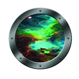 VWAQ Peel and Stick Galaxy Spaceship Porthole Window Vinyl Wall Decal - PS3 no background