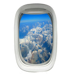 Airplane Window View Decal Cloudy Mountain View Region - PW25 - VWAQ Vinyl Wall Art Quotes and Prints