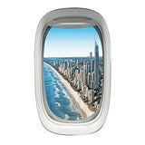 Airplane Window City Beach View Peel and Stick Vinyl Wall Decal - PW4 - VWAQ Vinyl Wall Art Quotes and Prints