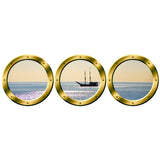 VWAQ Cruise Ship Gold Window Porthole Peel & Stick Wall Decals - GPW6 - VWAQ Vinyl Wall Art Quotes and Prints