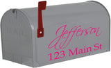 Pink Personalized Mailbox Address Decals