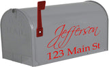 Red Personalized Mailbox Address Decals