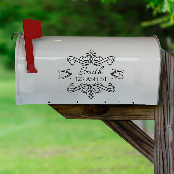 Personalized Mailbox Decals with Name and Street Address VWAQ - TTC5