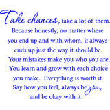 Take Chances a Lot of Them Home Decor Vinyl Wall Decal VWAQ