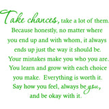 Take Chances a Lot of Them Home Decor Vinyl Wall Decal VWAQ