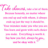 Take Chances a Lot of Them Home Decor Vinyl Wall Decal VWAQ