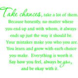 Take Chances a Lot of Them Home Decor Vinyl Wall Decal VWAQ
