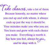 Take Chances a Lot of Them Home Decor Vinyl Wall Decal VWAQ