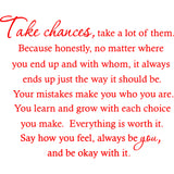 Take Chances a Lot of Them Home Decor Vinyl Wall Decal VWAQ