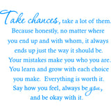 Take Chances a Lot of Them Home Decor Vinyl Wall Decal VWAQ