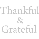 Thankful and Grateful Inspirational Vinyl Wall Decal VWAQ - Version 2