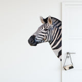 VWAQ Zebra Head Peel and Stick Wall art Decal - G503