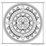 VWAQ Coloring Wall Prints - Mandala Dry Erase Whiteboard Wall Decal - DRV5 - VWAQ Vinyl Wall Art Quotes and Prints