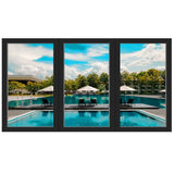 VWAQ - Vacation Wall Decal 3D Window View Office Nature Sticker Decor - OW08 - VWAQ Vinyl Wall Art Quotes and Prints