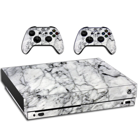 VWAQ Xbox One X Skin Marble White | Vinyl Wrap Decal Cover Sticker Skins - XXGC7