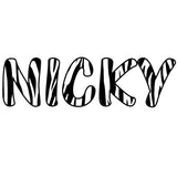 VWAQ Personalized Choose Color and Name Zebra Print Vinyl Wall Decal - ZN6 - VWAQ Vinyl Wall Art Quotes and Prints