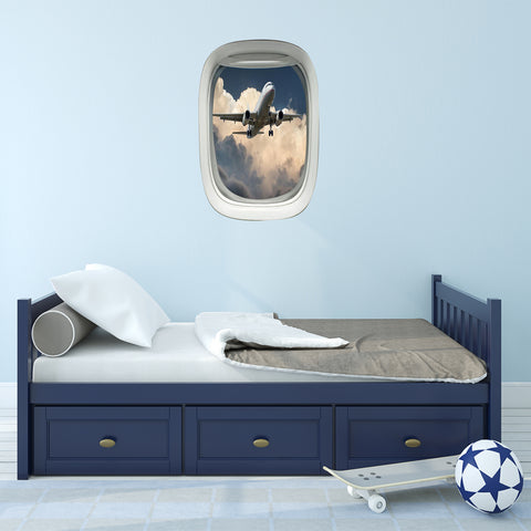 Airplane Window Peel and Stick Jumbo Plane Vinyl Wall Decal - A01 - VWAQ Vinyl Wall Art Quotes and Prints