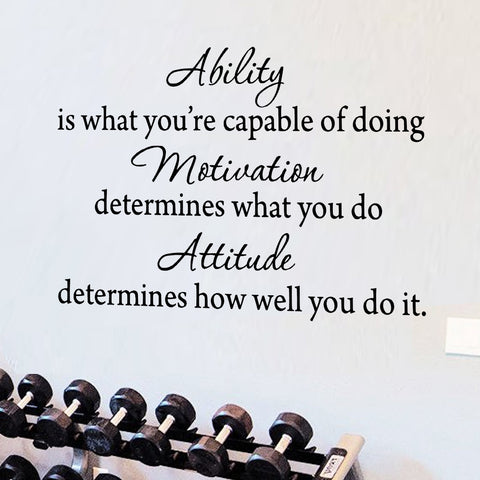 Ability is What Youre Capable of Doing Inspirational Wall Quotes - VWAQ Vinyl Wall Art Quotes and Prints